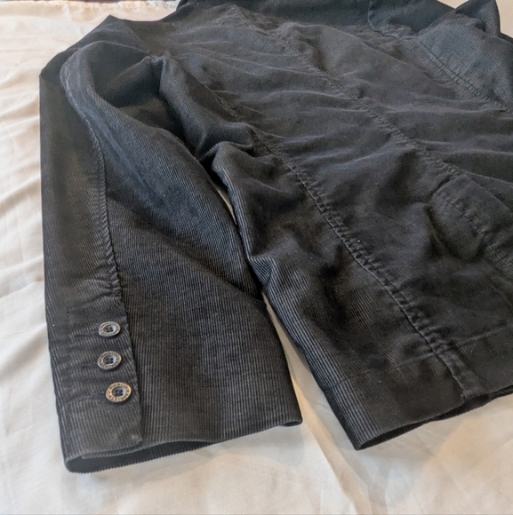 RW&CO Black Sport Tiny Corduroy Coat with Notched Lapel - Picture 9 of 9